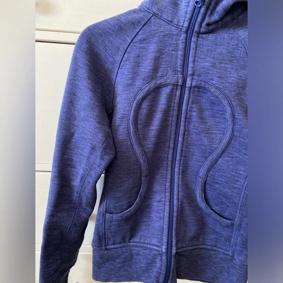 Lululemon Athletica Scuba Full Zip Hoodie Purple Sz 4 Hoody Sweater Embroidered - Picture 2 of 8